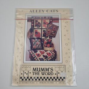 Mumm's the Word ALLEY CATS Wallhanging Pillow Sewing Pattern 1988 Debbie Mumm